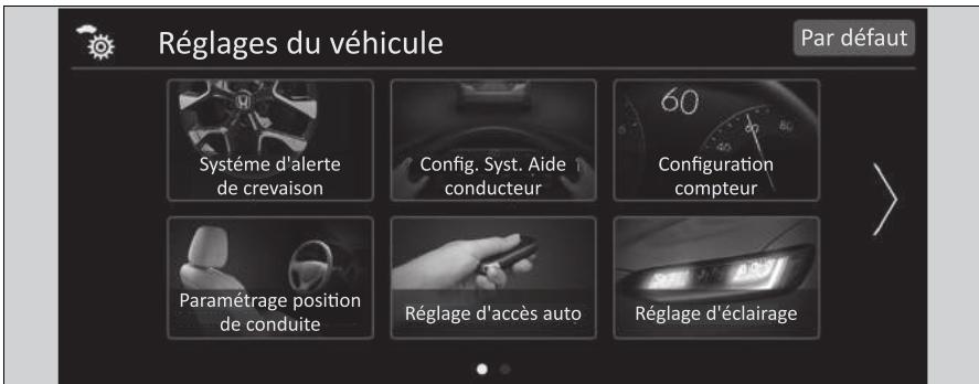 Honda ZR-V (2022) - Personnalisation des paramètres vehicule - 1