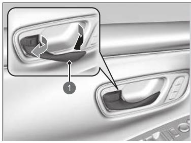 Honda ZR-V (2022) - Déverrouillage à l'aide de la poignée interieure de porte avant - 1