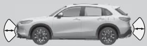 Honda ZR-V (2022) - Emplacement et portee des capteurs - 3