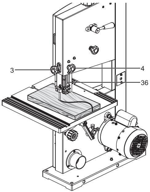 TITAN TTB705BDS - Réglage de l'ensemble du guide de lame - 1