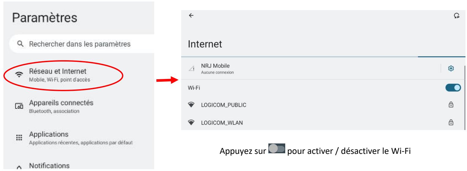 LOGICOM LOGIKIDS11P - Activer / Désactiver la connexion Wi-Fi - 1