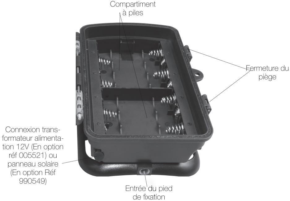 OPTEX 990460 CAM460 - 4.3) Vue compartiment piles - 1