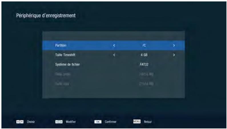 CGV E-SAT4K - LE MENU PVR (informations sur l'unité externe) - 1