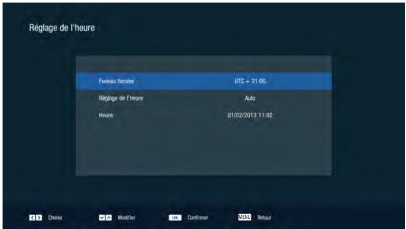 CGV E-SAT4K - CONFIGURER (réglage de l'heure) - 1