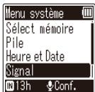 OM SYSTEM WS 882 - Appuyez sur la touche + ou - pour sélectionner l'élément de configuration souhaité. - 3