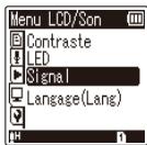OM SYSTEM WS 882 - Appuyez sur la touche + ou - pour sélectionner l'élément de configuration souhaité. - 2