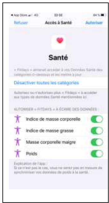 LITTLE BALANCE 8415 8353 8414 8359 8464 - Chapitre 10. Installation et utilisation de l'application Fitdays - 7