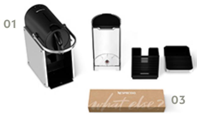 NESPRESSO PIXIE EN127.BL - EN PACKAGING CONTENT FR CONTENU DE L'EMBALLAGE - 1