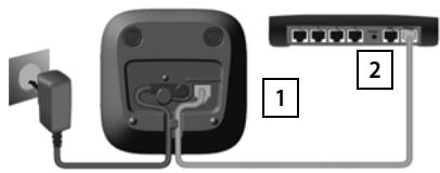 GIGASET A170 - A170A - AL170 - AL170A - A270 - A270A - Raccordement de la base à un routeur - 1
