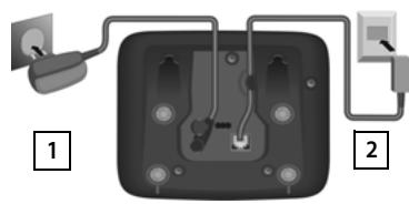 GIGASET A170 - A170A - AL170 - AL170A - A270 - A270A - Raccordement de la base au secteur et au réseau téléphonique - 2