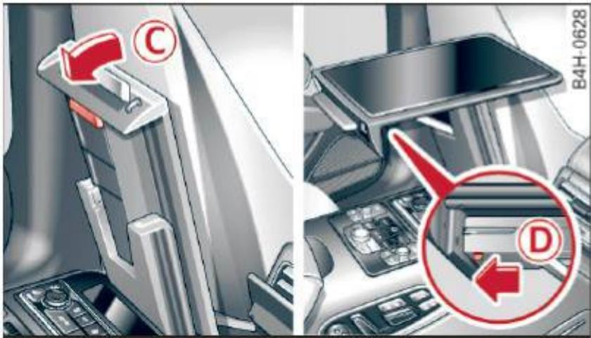 AUDI A8 S8 (2014) - Table pliante dans la console centrale - 2