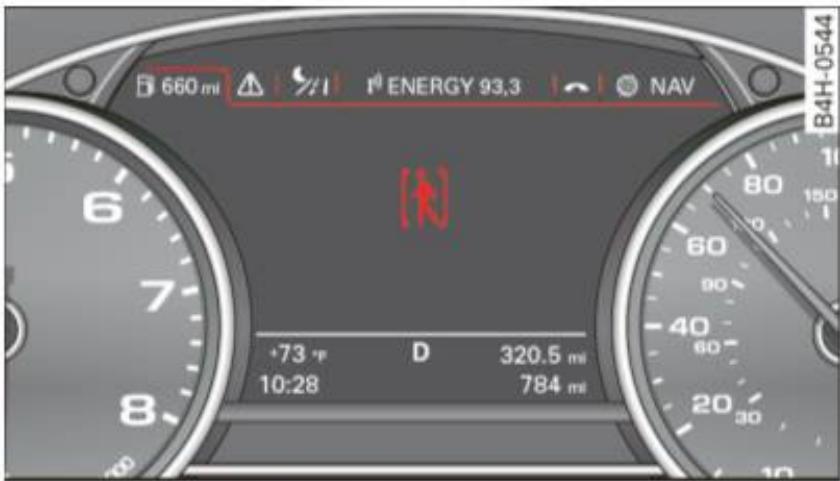 AUDI A8 S8 (2014) - Avertissement - piéton - 2