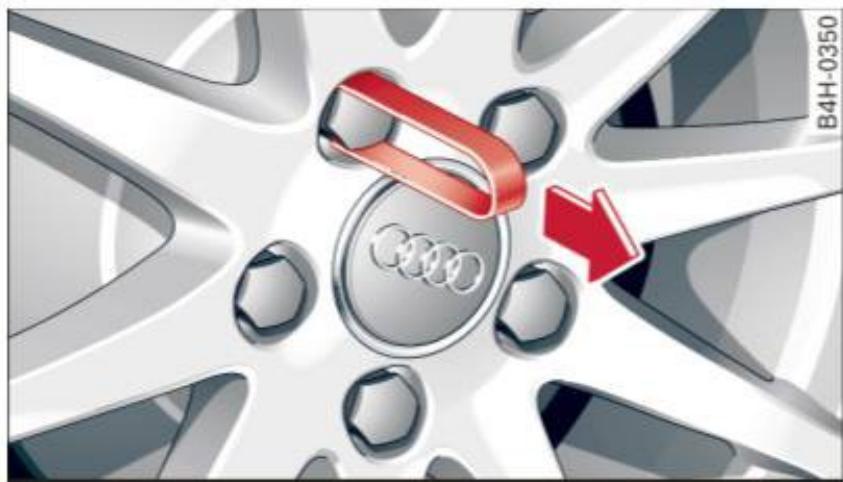 AUDI A8 S8 (2014) - Roues avec capuchons de boulons - 1