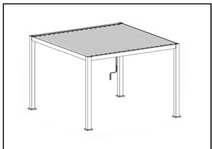 BRICO DEPOT Pergola en aluminium lames orientables - PERGOLA À LAMES ORIENTABLES 3X3M - 1