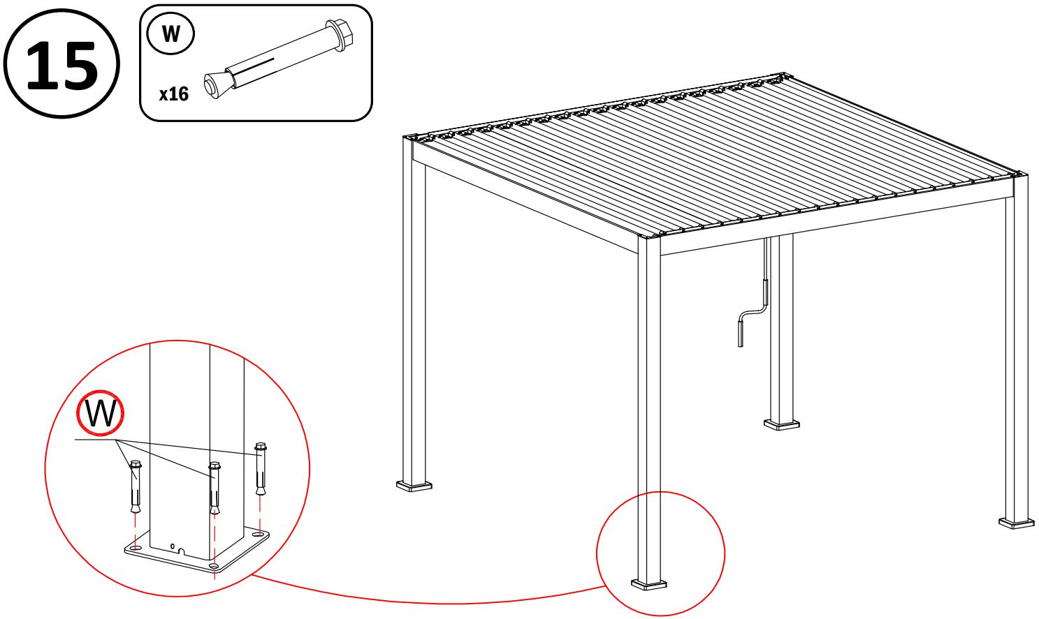BRICO DEPOT Pergola en aluminium lames orientables - 11 - 10