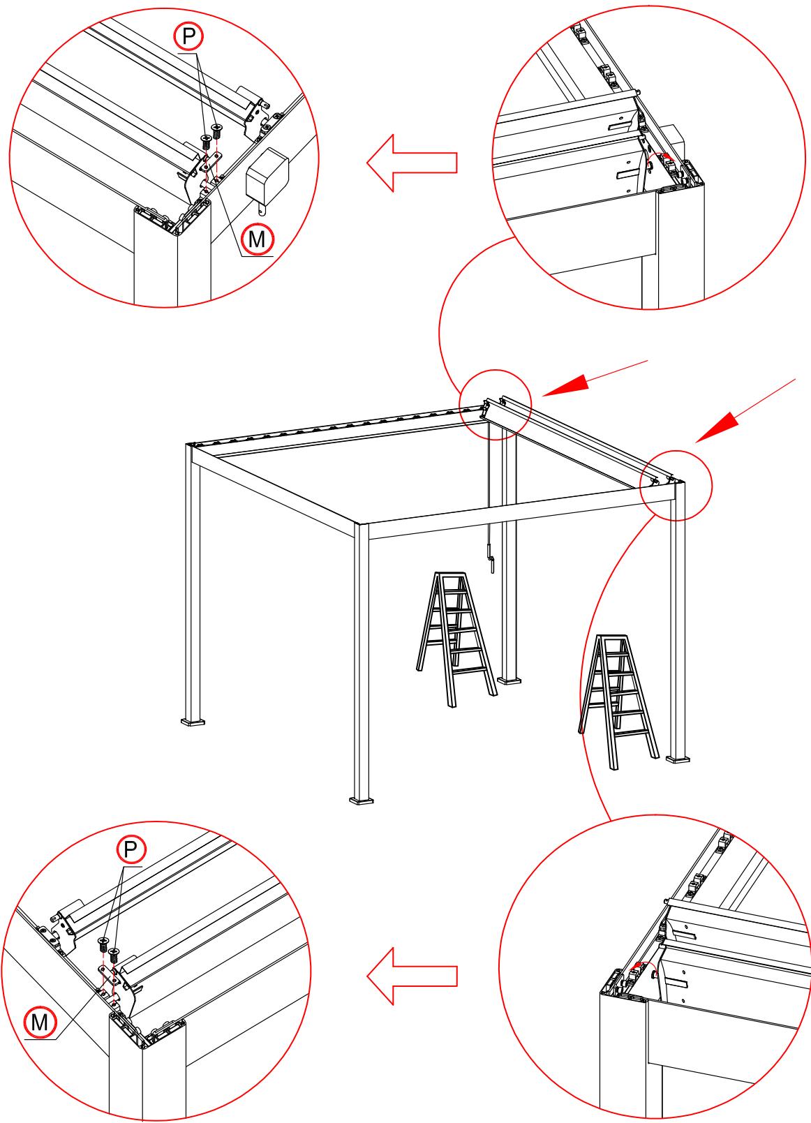 BRICO DEPOT Pergola en aluminium lames orientables - 11 - 3