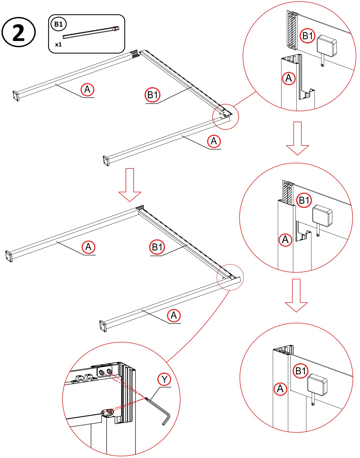 BRICO DEPOT Pergola en aluminium lames orientables - Outils non fournis, nécessaires au montage - 2