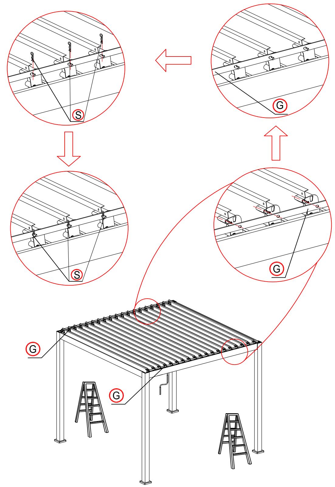 BRICO DEPOT Pergola en aluminium lames orientables - 11 - 8