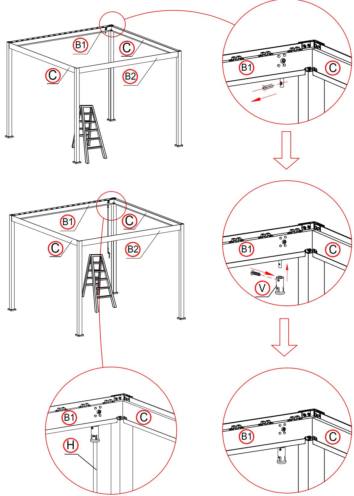 BRICO DEPOT Pergola en aluminium lames orientables - AVERTISSEMENT - 6