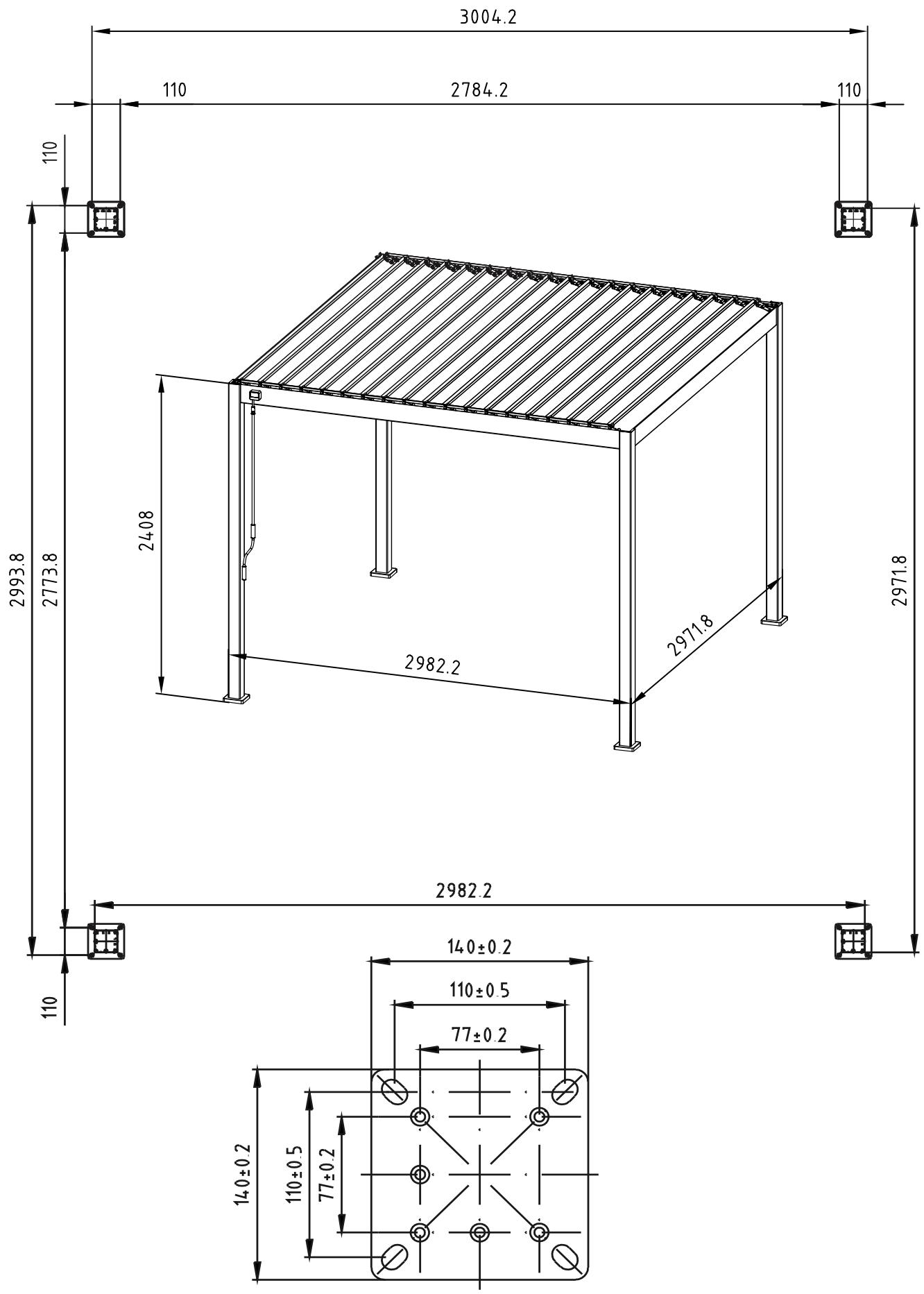BRICO DEPOT Pergola en aluminium lames orientables - IMPORTANT - 2
