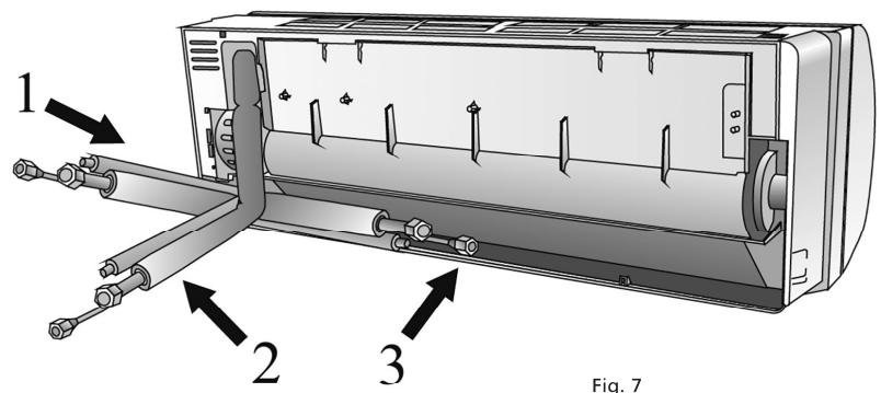 WEBBER WSCS 1325 / WSCS 1332 - POSSIBILITÉS D'INSTALLATION DES TUYAUX DE L'UNITÉ INTÉRIEURE VERS L'UNITÉ EXTÉRIEURE. - 1