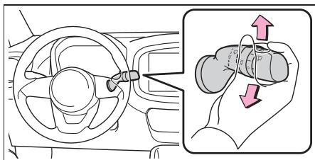 TOYOTA Aygo X - Utilisation du commodod'essuie-glaces - 1
