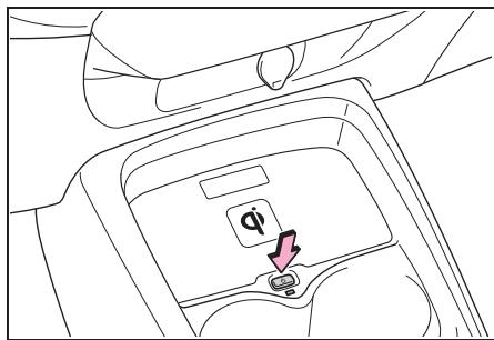TOYOTA Aygo X - Appuyez sur le bouton marche/arrêt du chargeur sans fil. - 1