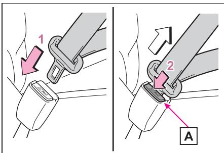 TOYOTA Aygo X - Attacher et détacher la ceinture de sécurité - 1