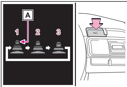 TOYOTA Aygo X - Changement de la distance entre vehicules (mode de contrôle de la distance entre vehicules) - 1