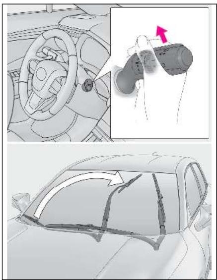 LEXUS LBX AY10 (2023) - Placement des essuie-glaces en position de service - 1