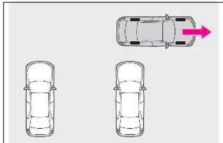 LEXUS LBX AY10 (2023) - Pour quitter une place de stationnement à l'aide de la fonction de sortie de stationnement (en marche avant/arrière) perpendiculaire - 3