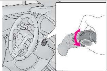 LEXUS LBX AY10 (2023) - Utilisation du levier d'essuie-glaces - 1