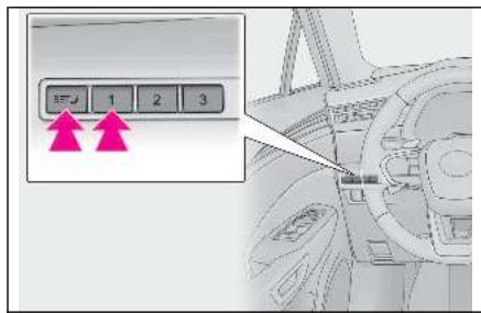 LEXUS LBX AY10 (2023) - Enregistrement d'une position de conduite vers bouton de mémorisation - 1