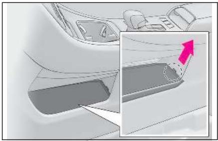 LEXUS LBX AY10 (2023) - Lors du nettoyage de l'habitacle (sous le boîtier de console) - 1
