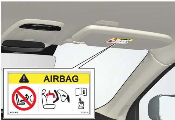VOLVO S90 Hybride (2024) - Autocollant pour le coussin gonflable passager - 1