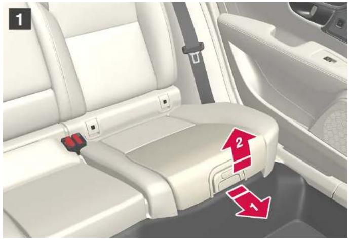 VOLVO S90 Hybride (2024) - Relever le coussin d'assise du siège pour infant intégré* - 1