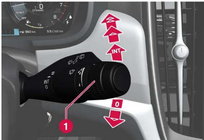 VOLVO S90 Hybride (2024) - Utiliser les essuie-glaces - 1