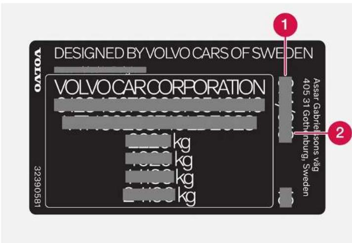 VOLVO S90 Hybride (2024) - Codes couleur - 1