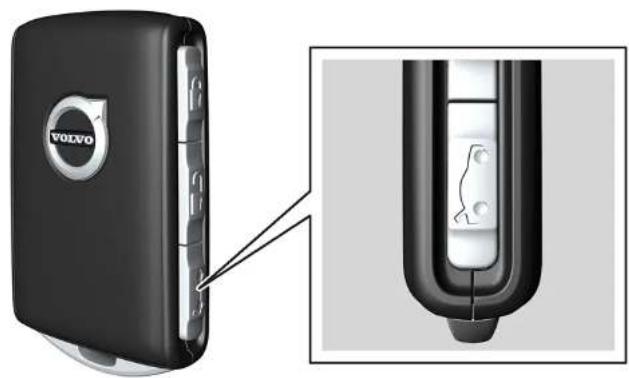 VOLVO S90 Hybride (2024) - Déverrouiller le coffre à bagages avec le bouton de clé - 1