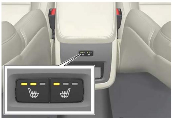 VOLVO S90 Hybride (2024) - Activer et désactiver le chauffage électrique de ban-quette arrêté* - 1