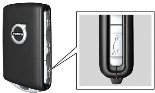 VOLVO S60 Hybride (2024) - Déverrouiller le coffre à bagages avec le bouton de clé - 1