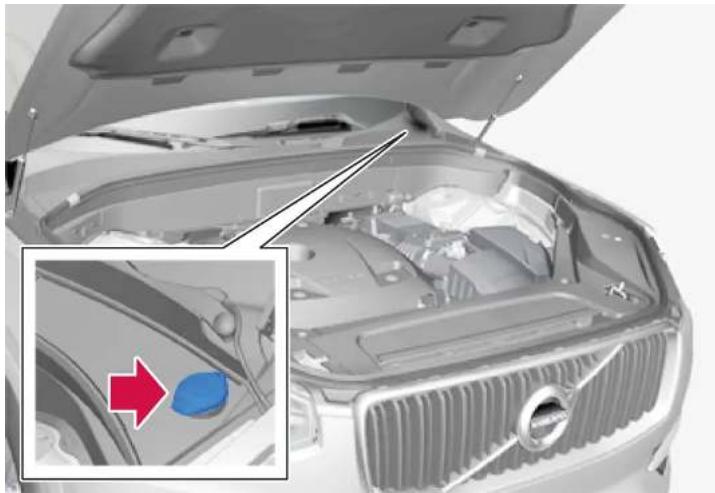 VOLVO S60 Hybride (2024) - Faire l'appoint de liquide lave-glace - 1