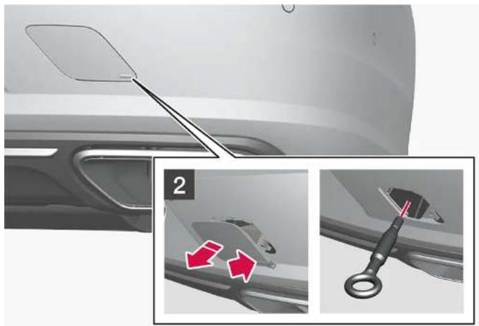 VOLVO S60 Hybride (2024) - Monter l'œillet de remorquage - 2