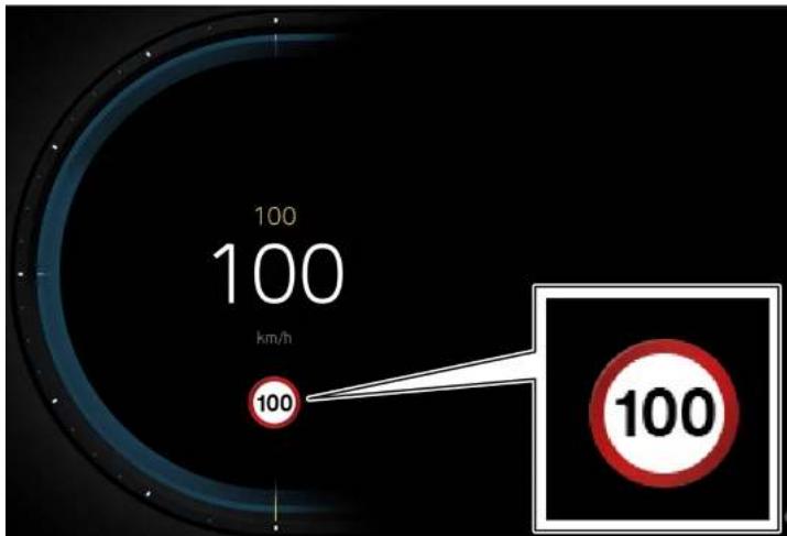 VOLVO S60 Hybride (2024) - Affichage pour les informations sur la signalisation routière \* - 1
