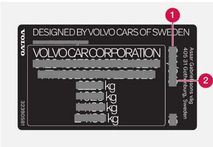 VOLVO S60 Hybride (2024) - Codes couleur - 1