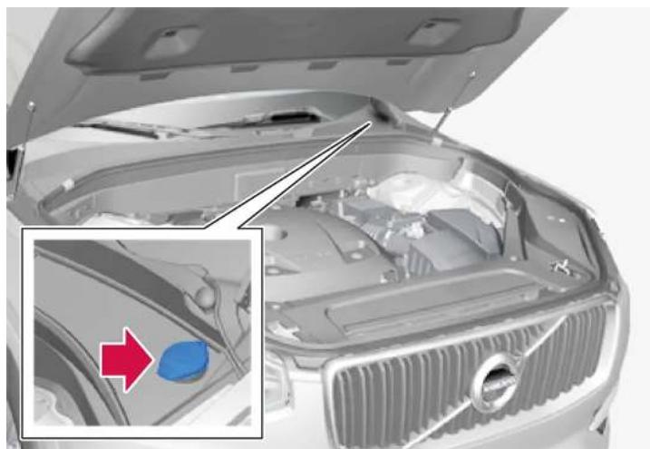 VOLVO S60 Hybride (2024) - Faire l'appoint de liquide lave-glace - 1
