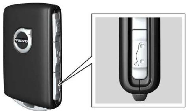 VOLVO S60 Hybride (2024) - Déverrouiller le coffre à bagages avec le bouton de clé - 1