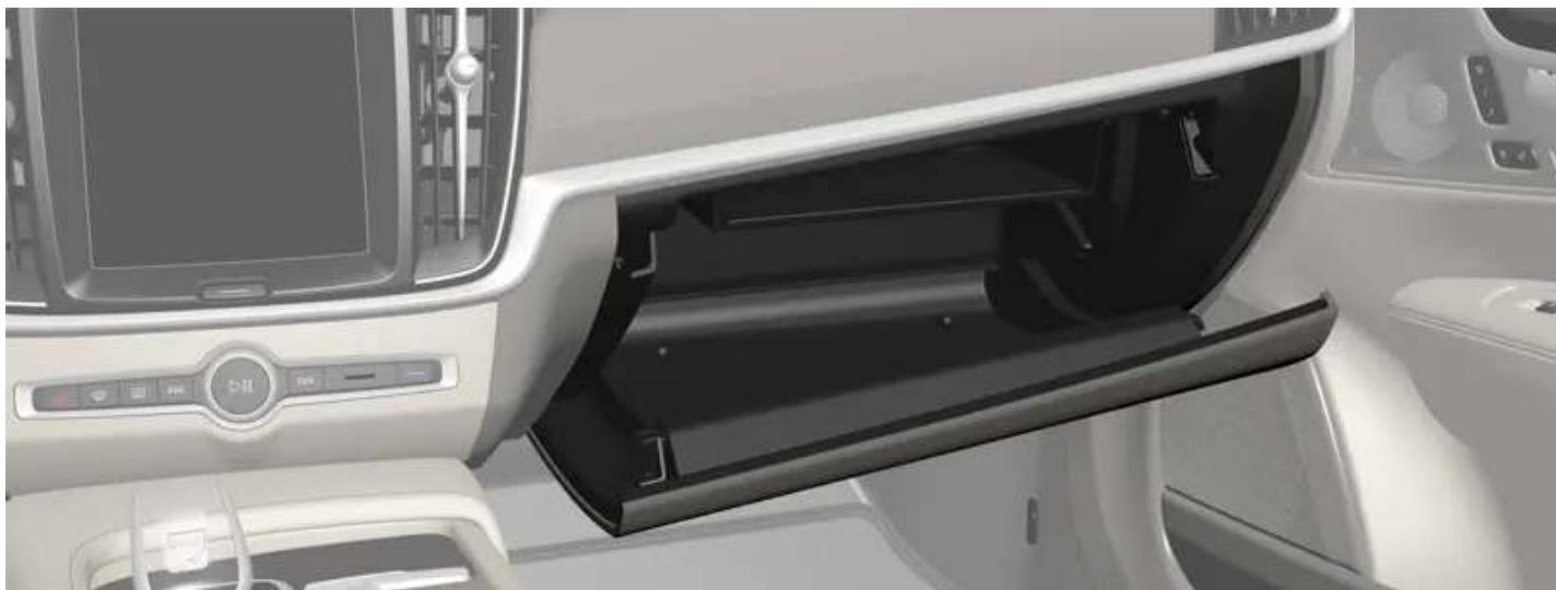 VOLVO S60 Hybride (2024) - Utiliser la boîte à gants - 1
