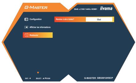 IIYAMA G-Master - GB3261UHSCP - Configuration Setup Menu - 3