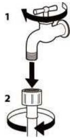 FAGOR FLS0805IDAW - FLS0805IDAS - Nettoyage du filtre à mailles dans le tuyau d'arrivée d'eau et de la vanne d'arrivée d'eau - 1